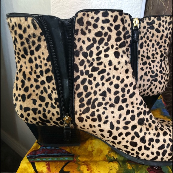 Franco Sarto Leopard Print Booties - Picture 4 of 8